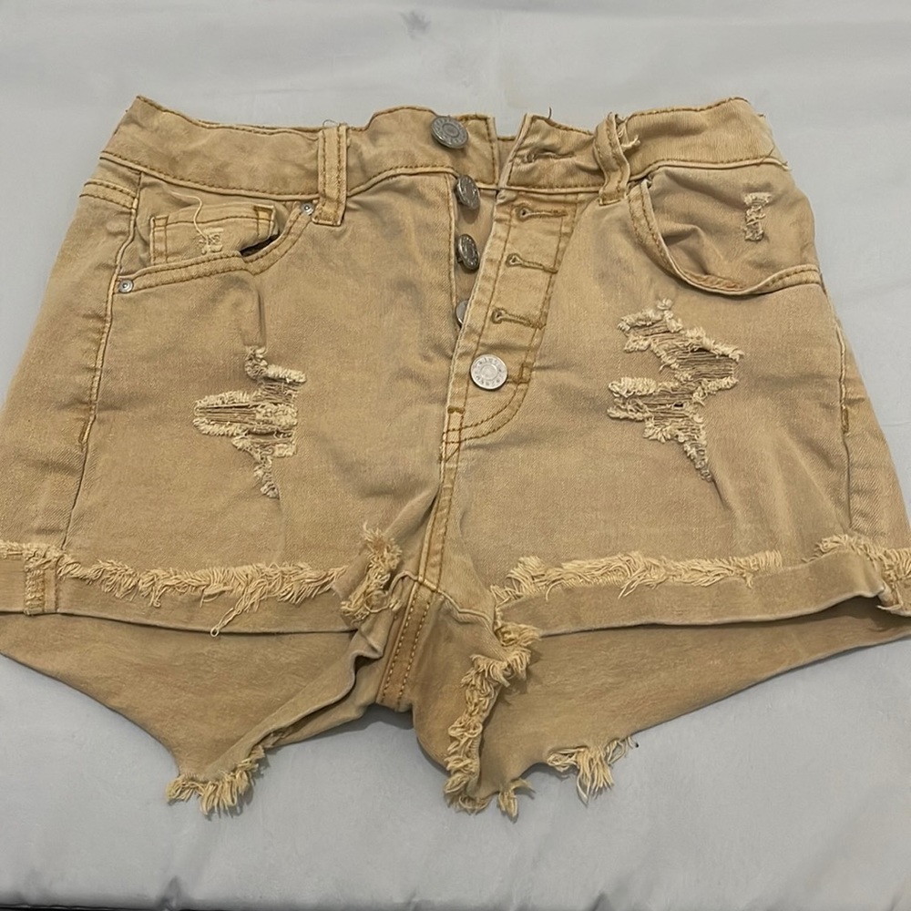 Khaki Jean shorts size 0